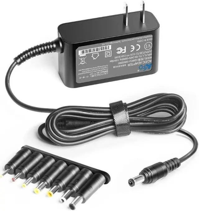 Alt view image 3 of 7 - Universal AC DC Adapter 15V 2A 1.5A 1A 0.5A 30W Power Supply 5.5*2.1mm with 7 DC Jacks 6.5*4.4mm/ 5.5x2.5mm/ 5.5x3.0mm/ 4.8x1.7mm/ 4.0x1.7mm/ 3.5x1.35mm/ 2.5x0.7mm 15.0V Charger Transformer Plug - OEM