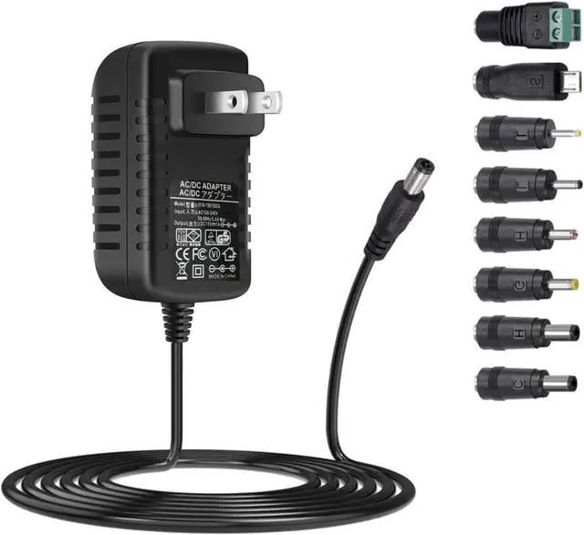 Main image of Universal AC Adapter 15V 1A Power Supply 15W AC110V to DC15V Power Driver 15V 100mA~1000mA All Compatible with 8 DC Plug Tips adapters Charger Transformer AC-DC Adapter (DC15V~1A) - OEM