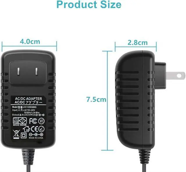 Alt view image 6 of 7 - Universal AC Adapter 5V 3A Power Supply DC5V Charger AC110V to DC5V 3000mA Power Driver 8 DC Plug Tips 5 Volt Converter Inverter Transformer ac dc Adapter(DC5V, 3A) - OEM