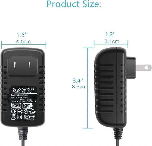 Alt view image 6 of 7 - AC Adapter 9V 2A Power Supply AC110V to DC9V 2000mA 1500mA 1000mA 500mA Power Driver 8 DC Plug Tips 9 Volt Converter Inverter Charger Transformer ac dc Adapter - OEM