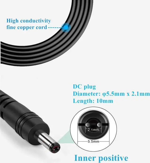 Alt view image 7 of 7 - GuanTing4.8' Long Cable AC Adapter 5V 2A Power Supply Charger AC110V to DC5V 2000mA 1500mA 1000mA 500mA Power Adapter 5 Volt Converter Transformer ac dc Adapter - OEM