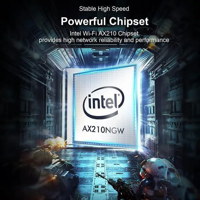 Alt view image 2 of 7 - EDUP  WiFi 6E AX210 PCIE WiFi Card Bluetooth5.2 with Heat Sink Upgrade to 6GHz/5GHz/2.4GHz Tri-Band, Up to 5400Mbps,160MHz,Ultra-Low Latency,OFDMA,MU-MIMO,Support Windows 11/10 64Bit