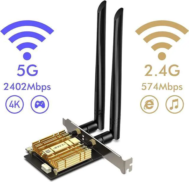 Alt view image 6 of 7 - EDUP  WiFi 6E AX210 PCIE WiFi Card Bluetooth5.2 with Heat Sink Upgrade to 6GHz/5GHz/2.4GHz Tri-Band, Up to 5400Mbps,160MHz,Ultra-Low Latency,OFDMA,MU-MIMO,Support Windows 11/10 64Bit
