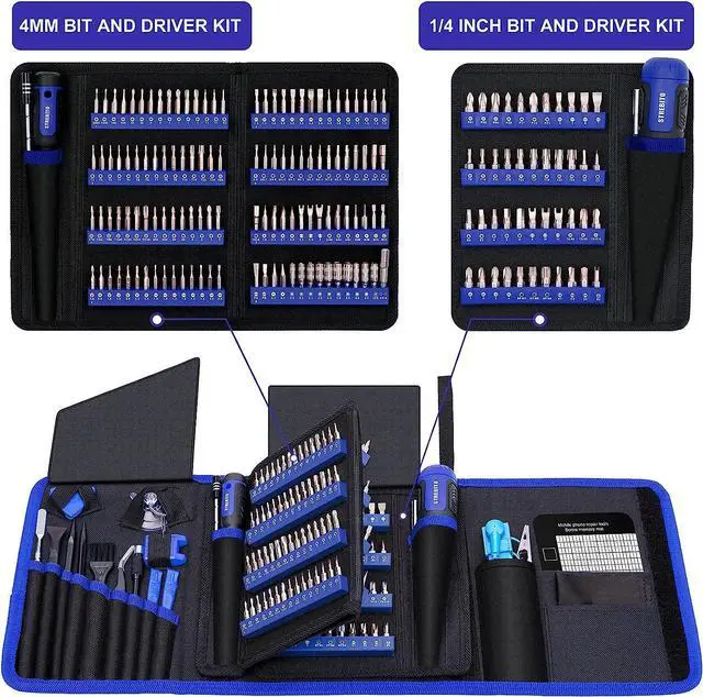 Alt view image 5 of 7 - Precision Screwdriver Set 191-Piece Multi-Bit Screwdriver 1/4 Inch Nut Driver Home Improvement Tool Electronic Repair Kit for Computer, iPhone, Laptop, PC, Cell Phone, PS4, Xbox, Nintendo