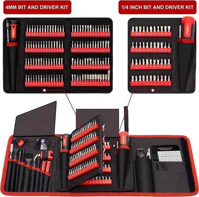 Alt view image 5 of 7 - Precision Screwdriver Set 191-Piece Multi-Bit Screwdriver 1/4 Inch Nut Driver Home Improvement Tool Electronic Repair Kit for Computer, iPhone, Laptop, PC, Cell Phone, PS4, Xbox, Nintendo