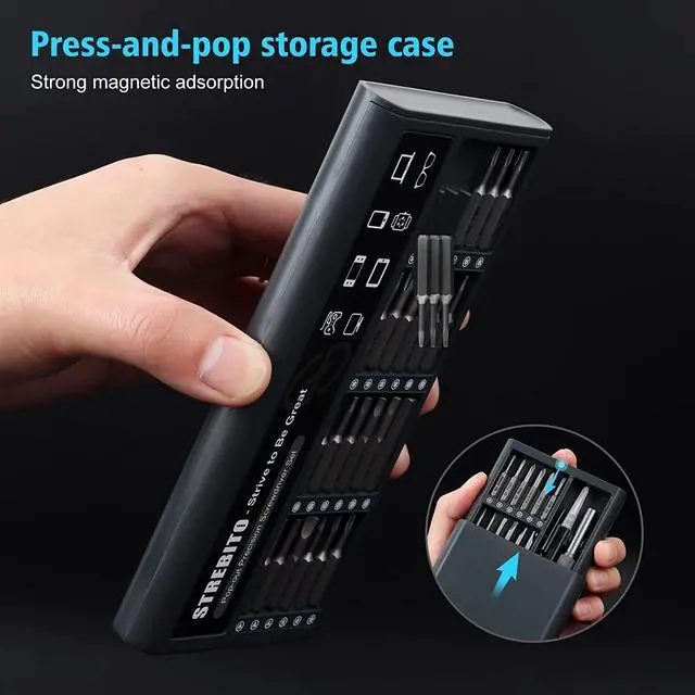 Alt view image 5 of 7 - Micro Screwdriver Set 50 in 1 Precision Screwdriver Set, Electronics Tool Kit Screwdriver Kit - Computer, iPhone, Macbook, PS4, PS5, Nintendo, Xbox Controller Repair Kit, S2 Multi Bit Driver