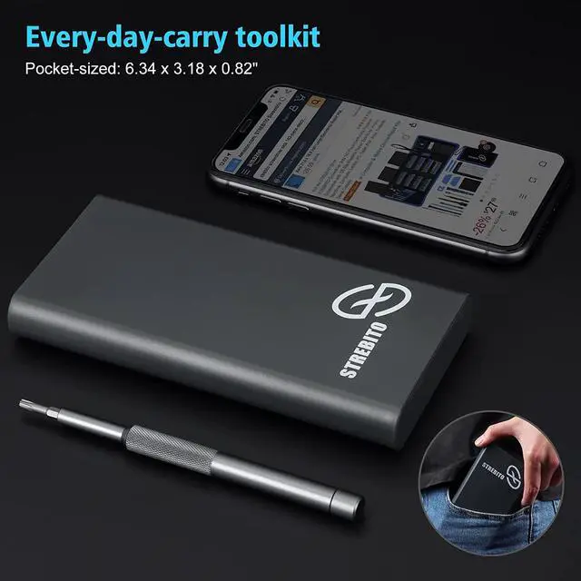 Alt view image 6 of 7 - Micro Screwdriver Set 50 in 1 Precision Screwdriver Set, Electronics Tool Kit Screwdriver Kit - Computer, iPhone, Macbook, PS4, PS5, Nintendo, Xbox Controller Repair Kit, S2 Multi Bit Driver