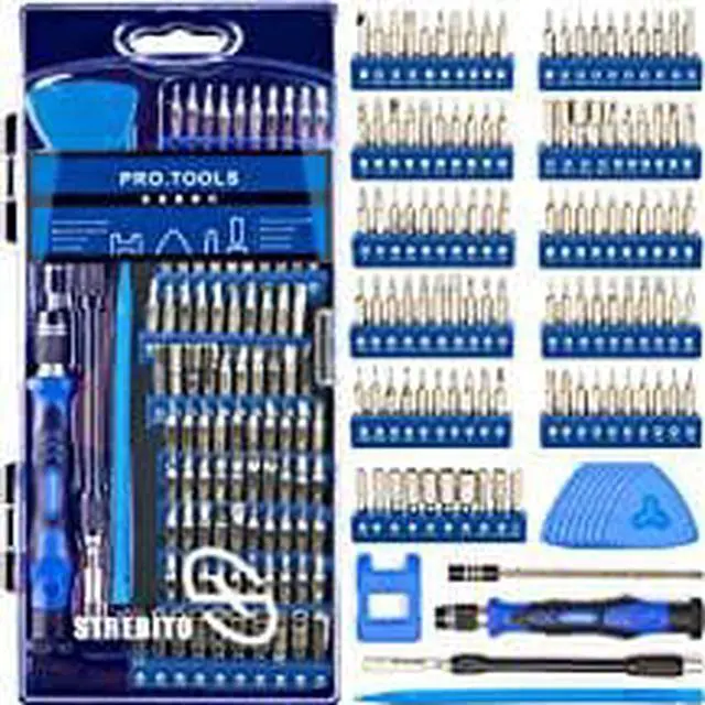 Main image of Precision Screwdriver Sets 124 in 1 Magnetic Repair Kit with 110 Bits Electronics Tool Kit for Computer, PC, iPhone, Laptop, Cell Phone, MacBook, PS4, Nintendo, Xbox, Game Controller(Blue)