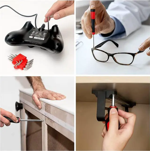 Alt view image 7 of 7 - Screwdriver Set 17-Piece, Assorted Phillips Slotted Torx Screw Driver Set with Magnetizer Demagnetizer Tool, Cushion Grip Screw Driversets Set - 6 Phillips, 6 Flat Head, T5-T30 Torx Security