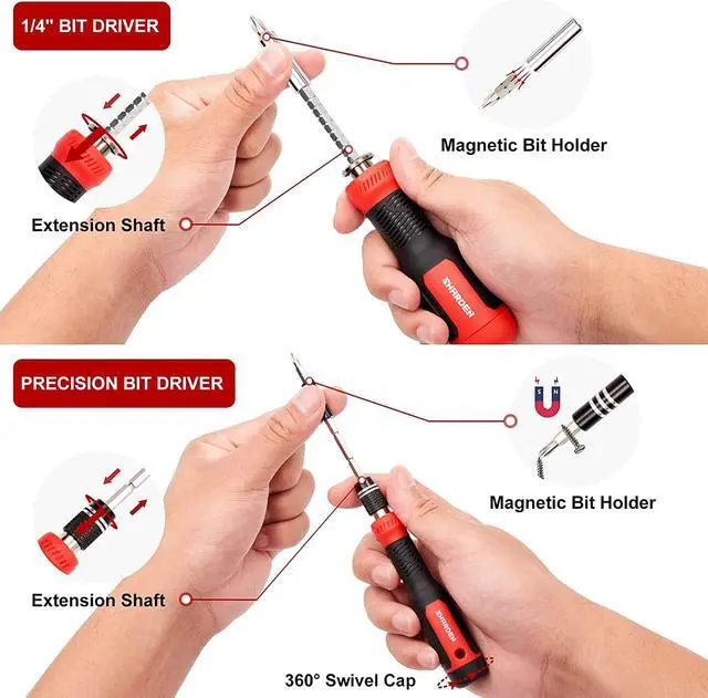 Alt view image 2 of 7 - Multi-Bit Precision Screwdriver Set 191-Piece and Reversible Screwdriver Set 17-Piece Bundle, Screw Driver Set for Electronic Repair and Home Improvement