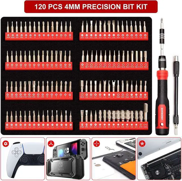 Alt view image 3 of 7 - Multi-Bit Precision Screwdriver Set 191-Piece and Reversible Screwdriver Set 17-Piece Bundle, Screw Driver Set for Electronic Repair and Home Improvement