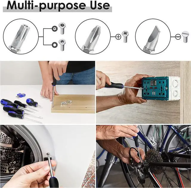 Alt view image 3 of 7 - 79 in 1 Precision Screwdriver Set with Anti Static Wrist Strap and Reversible Screwdriver Set 17-Piece Bundle, Screw Driver Set for Electronics Repair and Home Improvement