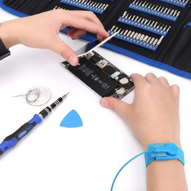 Alt view image 5 of 7 - Precision Screwdriver Set 124-Piece + Anti Static Wrist Strap Bundle, Electronics Repair Toolkit for Computer, iPhone, Laptop, Cell Phone, Macbook, PS4/5, Tablet