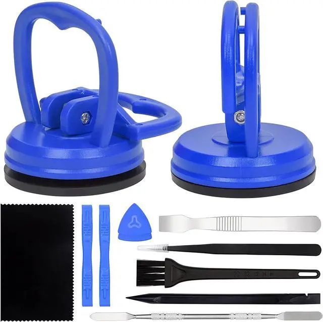Main image of Suction Cups Heavy-Duty 2 Pieces + Spudger Pry Tool Kit 12 Piece Opening Tool Bundle, Ultimate Toolkit for iMac, iPhone, MacBook, iPad, TV, Phone, Laptop, Computer, Tablet, LCD Screen Remover