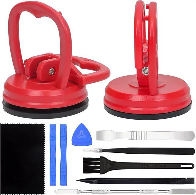 Main image of Suction Cups Heavy-Duty 2 Pieces + Spudger Pry Tool Kit 12 Piece Opening Tool Bundle, Ultimate Toolkit for iMac, iPhone, MacBook, iPad, TV, Phone, Laptop, Computer, Tablet, LCD Screen Remover