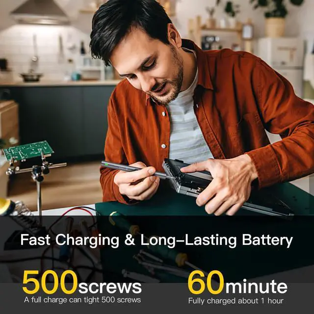 Alt view image 6 of 7 - 51 in 1 Electric Screwdriver Set, UF-TOOLS Portable Mini Rechargeable Cordless Precision Screwdriver with Battery & LED Light, Magnetic Driver Bits Set, Professional Repair Tool Kit for Electronics