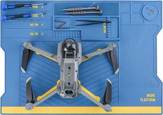 Main image of UF-TOOLS 4.5 MM Thicken Silicone Electronics Work Mat, 20.3 x 14.4 Inch Large Soldering Mat Heat Insulation Anti-Static Magnetic Work Station for Soldering Iron, Phone, Computer, Watch Repair