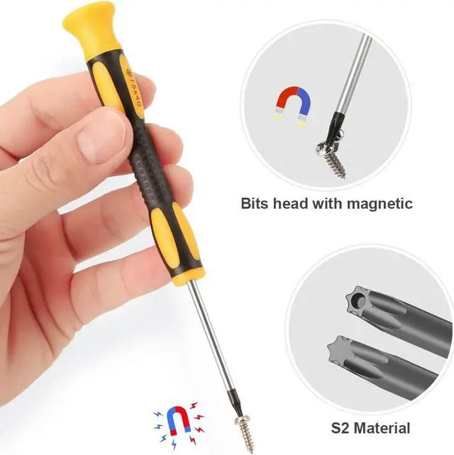 Alt view image 3 of 7 - Kingsdun 12Pcs Magnetic Torx Screwdriver Sets with T3 T4 T5 T6 T7 T8 T10 Star Screwdrivers, Stainless Steel Tweezers & Philip Slotted Screwdrivers for Phone/Mac/Camera/Computer Repairing