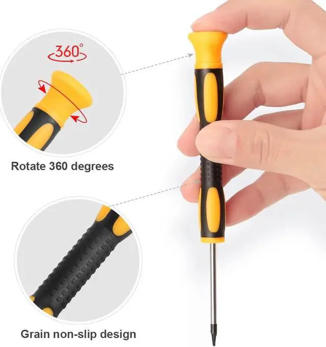 Alt view image 4 of 7 - Kingsdun 12Pcs Magnetic Torx Screwdriver Sets with T3 T4 T5 T6 T7 T8 T10 Star Screwdrivers, Stainless Steel Tweezers & Philip Slotted Screwdrivers for Phone/Mac/Camera/Computer Repairing