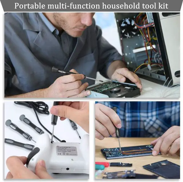 Alt view image 7 of 7 - 12 in 1 Torx Screwdriver Sets, Magnetic Precision Screwdrivers with T3 T4 T5 T6 T7 T8 T10 Repair Kit, ESD Tweezers & Philip Slotted Star Screwdrivers for Camera/Mac/Computer/Xbox/PS4