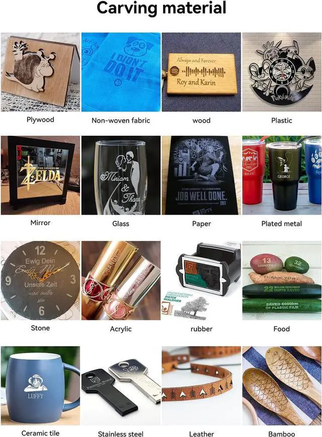 Alt view image 6 of 7 - ATOMSTACK A5 M50 Laser Engraver, 5.5W Fixed-Focus 0.08mm Compressed Spot Laser Cutter and Engraving Machine for Wood Metal Acrylic, Engraving Area 410x400mm