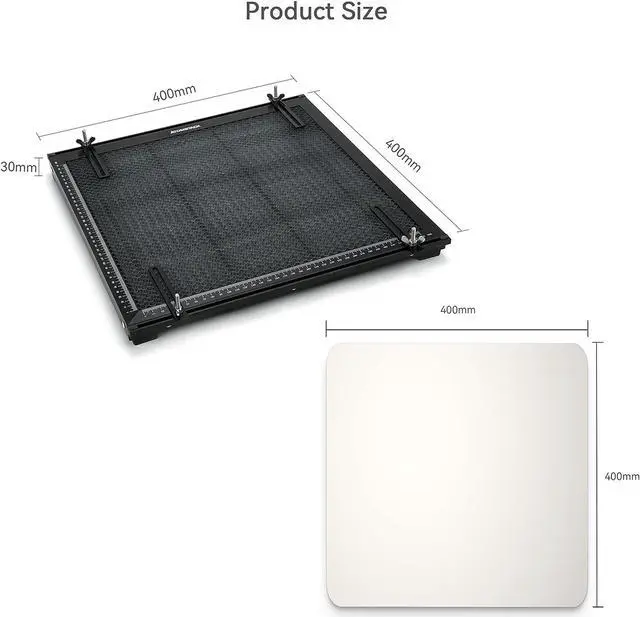 Alt view image 7 of 7 - ATOMSTACK A20 Pro Laser Engraver 130W, 20W Optical Power Laser Cutter with F30 Pro Air Assist Kit, R3 Pro Rotary Roller and F2 Laser Honeycomb Working Table, Engraving Area 400x400mm