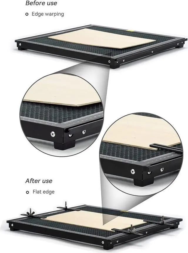 Alt view image 5 of 7 - ATOMSTACK F2 Laser Honeycomb Working Table, Enlarged Honeycomb Laser Bed Panel with Fixture for CO2 and Diode Laser Engraver Cutter, 15.75x15.75x1.18inches
