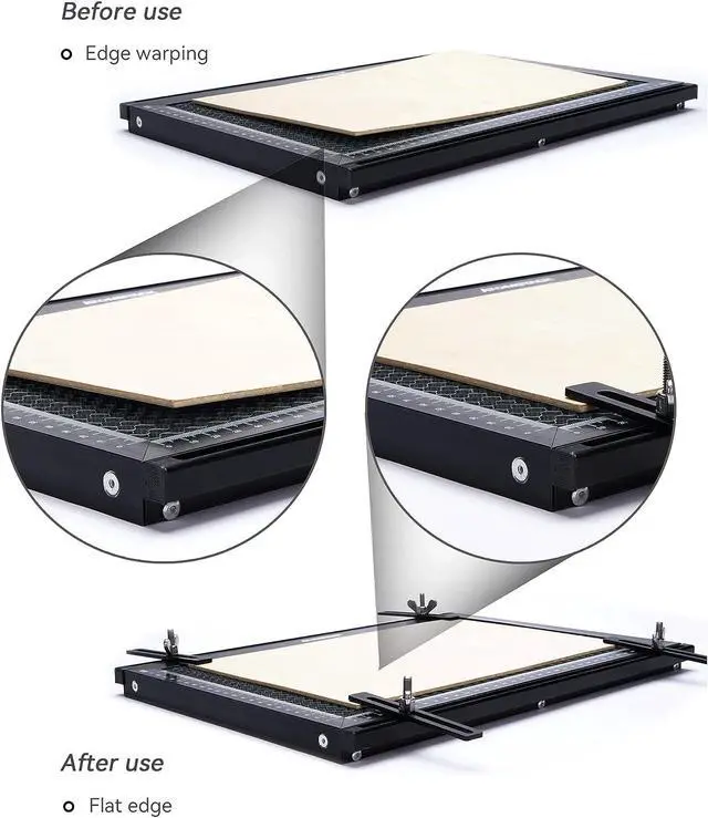 Alt view image 4 of 7 - ATOMSTACK Laser Engraver Honeycomb Working Table, Honeycomb Laser Bed Panel with Fixture for CO2 and Diode Laser Engraving Machine, 380x284x22mm