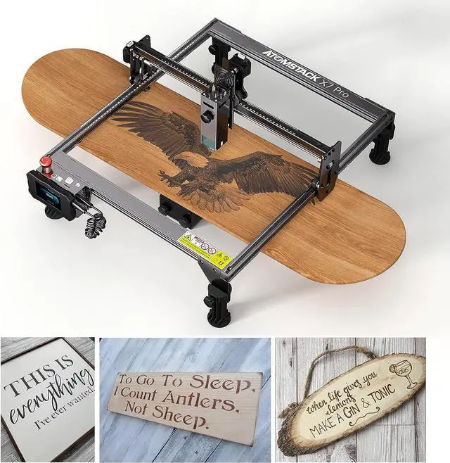 Alt view image 6 of 7 - ATOMSTACK R3 Pro Laser Rotary Roller, Laser Engraver Y-axis Rotary Roller for 360° Engraving Cylindrical Objects with 4 Heightening Columns, 2 Support Shaft and 1 Support Frame