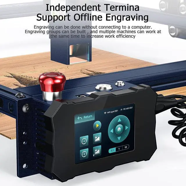 Alt view image 4 of 7 - ATOMSTACK A10 Pro Laser Engraver and F30 Air Assist, 10W High Precision Laser Engraving Machine and Laser Cutter for Wood Metal with Terminal Panel for Offline Engraving, 16.14'' x 15.75''