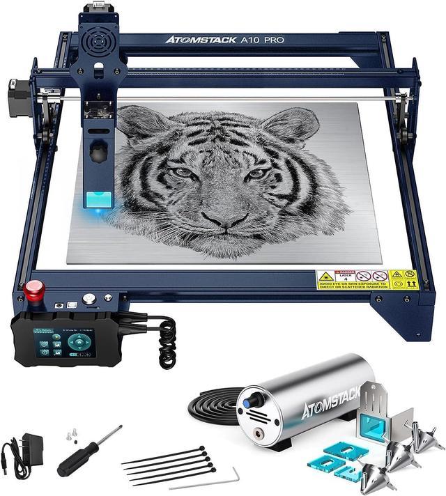 ATOMSTACK A10 Pro Laser Engraver and F30 Air Assist, 10W High Precision  Laser Engraving Machine and Laser Cutter for Wood Metal with Terminal Panel  for Offline Engraving, 16.14'' x 15.75'' 