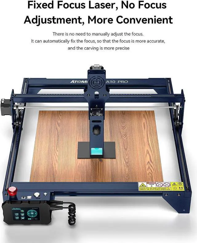 Alt view image 5 of 7 - ATOMSTACK A10 Pro 50W Laser Engraver, 10W Optical Power Compressed Spot Laser Engraving Machine and Laser Cutter for Wood Metal with Terminal Panel for Offline Engraving, 410x400mm Engraving Area