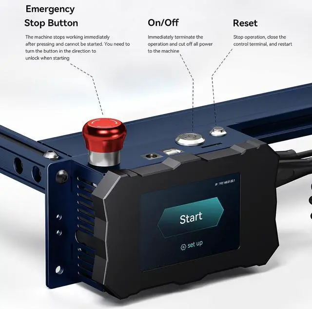 Alt view image 6 of 7 - ATOMSTACK A10 Pro 50W Laser Engraver, 10W Optical Power Compressed Spot Laser Engraving Machine and Laser Cutter for Wood Metal with Terminal Panel for Offline Engraving, 410x400mm Engraving Area