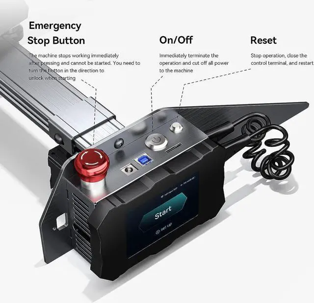Alt view image 4 of 7 - ATOMSTACK P9 Laser Engraver, 40W Laser Engraving Cutting Machine5500mw lazer Engraver, Fixed-Focus Eye Protection DIY Engraver Tool for Metal, Wood, Leather, Vinyl, Area(9.84"x8.66")