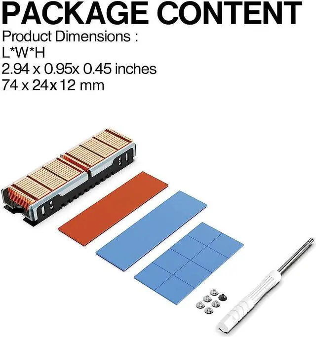 Alt view image 6 of 7 - JEYI M.2 HeatSink, Heavy Duty Aluminum Convective Heat Sink, Passive Heat Sinks with Fins, FinsCold iGlacier8 (35 Decrease Max)