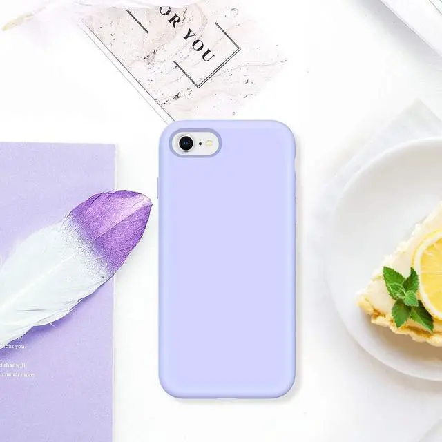 Alt view image 4 of 7 - iPhone SE 2020/2022, 8 & 7 Liquid Silicone Case - Slim Shockproof Protective Cover for Women, Men, Girls - Lavender Purple