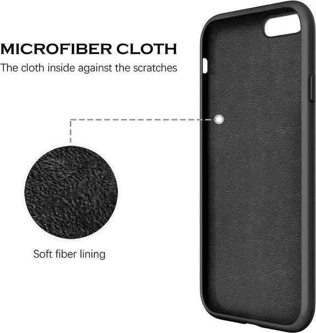 Alt view image 3 of 7 - iPhone SE 2022 Case,iPhone SE Case 2020,iPhone 8 Case,iPhone 7 Case Slim Liquid Silicone Soft Gel Rubber Protective Bumper Phone Cover for iPhone SE 3rd Generation/SE 2nd Gen/8/7 4.7 inch,Black