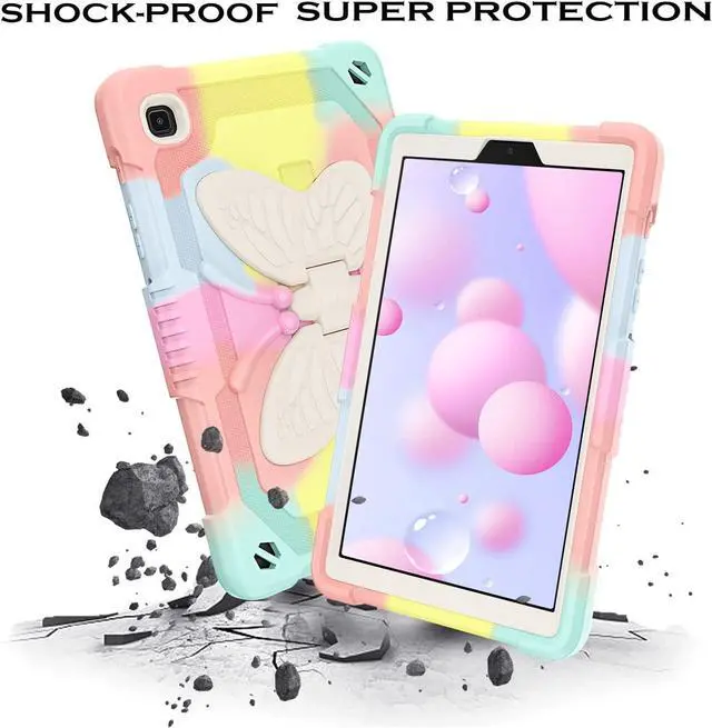 Alt view image 6 of 7 - Samsung Galaxy Tab A7 Lite Case 8.7 inch with Pencil Holder Kids Girls Women Kickstand Shockproof Protective Tablet Cover for Samsung Galaxy Tab A7 Lite 8.7" SM-T225/T220/T227, Colorful Pink