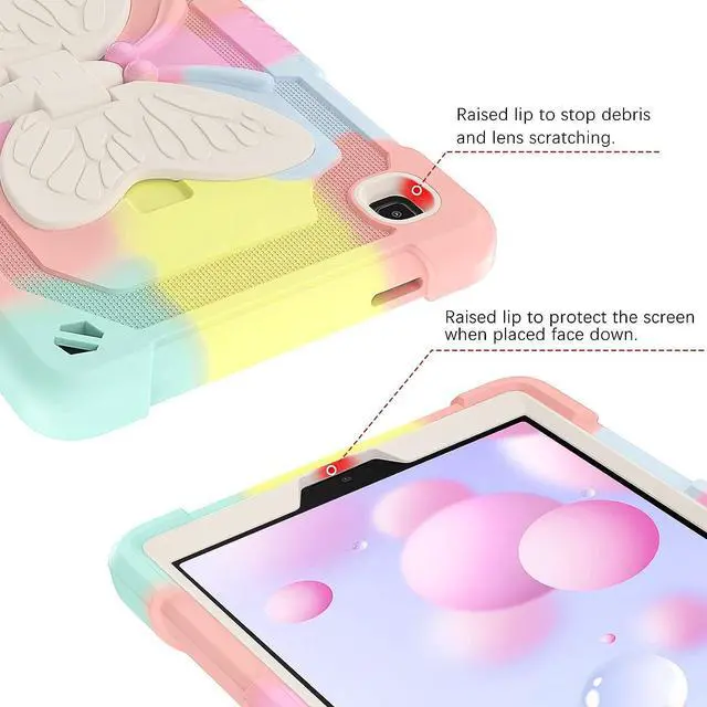 Alt view image 5 of 7 - Samsung Galaxy Tab A7 Lite Case 8.7 inch with Pencil Holder Kids Girls Women Kickstand Shockproof Protective Tablet Cover for Samsung Galaxy Tab A7 Lite 8.7" SM-T225/T220/T227, Colorful Pink