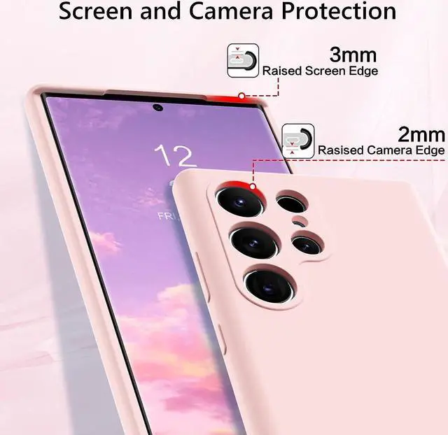 Alt view image 7 of 7 - Designed for Samsung Galaxy S23 Ultra Case, [Compatible with MagSafe] Magnetic Liquid Silicone Slim Fit Camera Protector Women Girls Soft Shockproof Protective Phone Cover 6.8 Inch, Light Pink