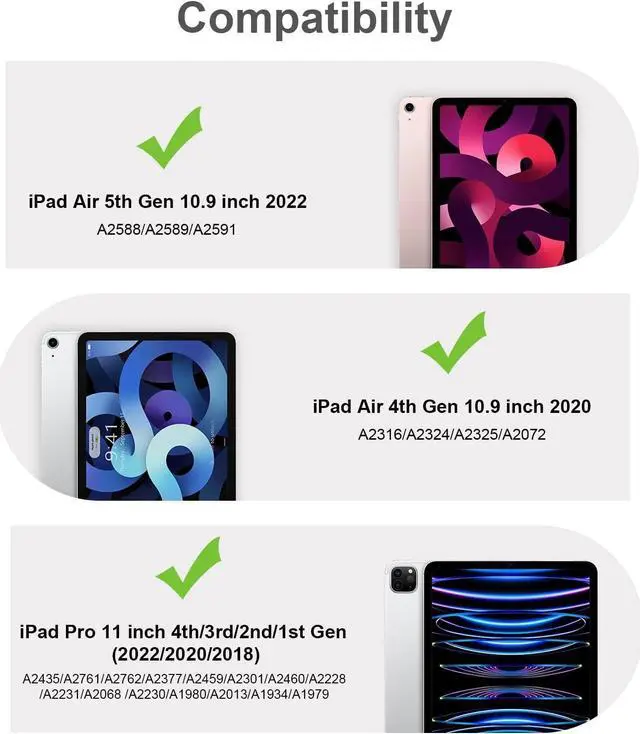 Alt view image 2 of 7 - for iPad Air 5th Generation Case iPad Pro 11 Case with Kickstand Silicone Fidget Case for Girls Cute Pop Holder Cover for iPad Pro 11 inch 2022 2021 2020 2018 /iPad Air 5th 4th Gen 10.9 inch