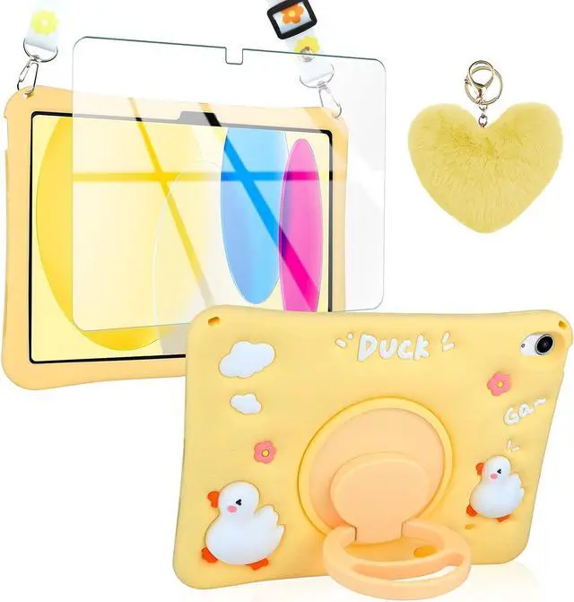 Main image of for iPad 9th Generation Case iPad 8th/7th Generation Case 2021/2020/2019 with Rotating Kickstand Keychain Silicone Case for Girls Women Cute Cat Protective Tablet Cover for iPad 10.2 inch Pink