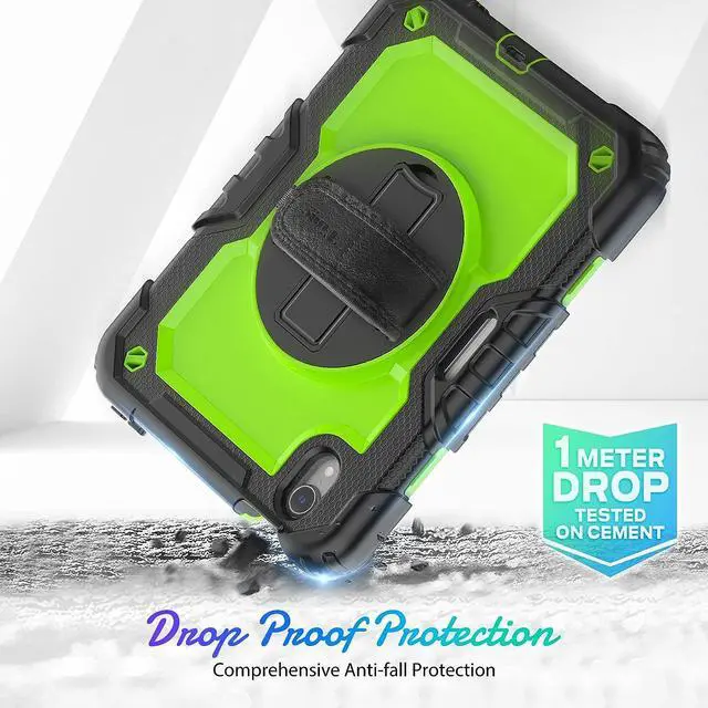 Alt view image 6 of 7 - iPad 9th/ 8th/ 7th Generation Case (iPad 10.2 Case, iPad 9/8/ 7 Case): with Strong Protection, Screen Protector, Handle, Shoulder Strap, 360° Rotating Stand, Pencil Holder - Black