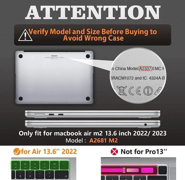 Alt view image 2 of 7 - MacBook Air M2 Case (MacBook Air 13.6 inch Case 2022 Release A2681 M2 Chip): with Strong Protection, Scratch-Proof, Shockproof, Dropproof, Stand and Heat Dissipation - Pink