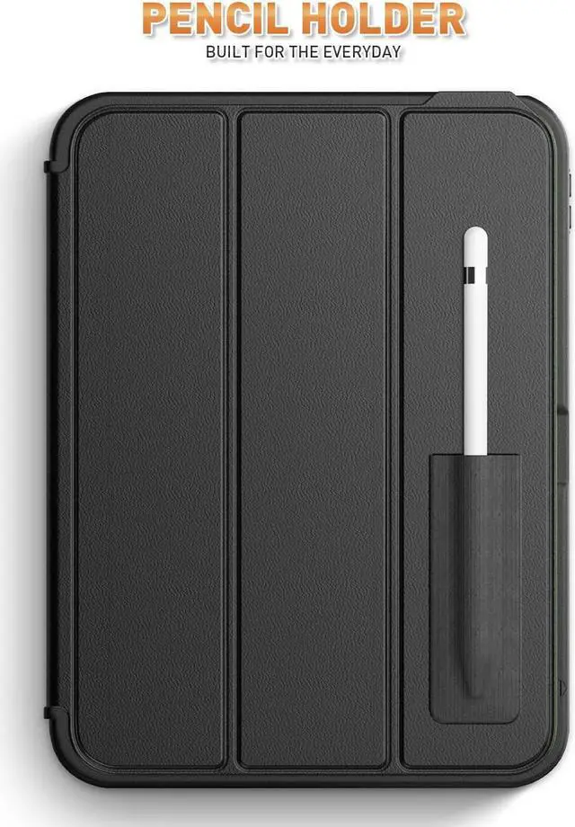 Alt view image 7 of 7 - Case for iPad 10th Generation 10.9 inch 2022. Heavy Duty Tri-fold Stand Shockproof Case for iPad 10th Generation with Pencil Holder, Auto Sleep/Wake Smart Cover for iPad 10.9 inch -Green