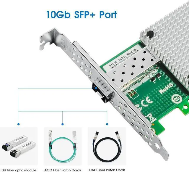 Alt view image 4 of 7 - 10Gb PCI-E NIC Network Card, Dual Copper RJ45 Port, Intel X540 Controller, PCI Express Ethernet LAN Adapter for Windows/Linux/ESX. Compare to Intel X540-T1,X540-T2