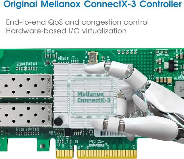 Alt view image 3 of 7 - 10Gb Network Card with Intel 82599EN Controller,Single SFP+ Port PCI Express Ethernet Adapter Support Windows Server/Linux/VMware