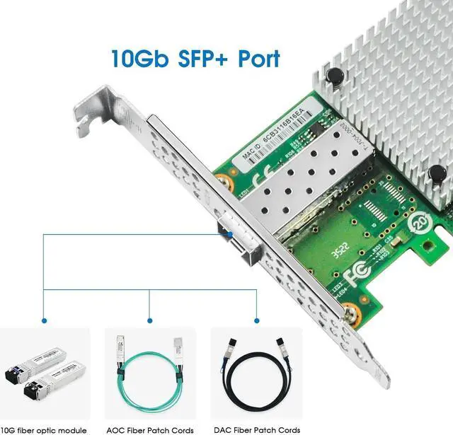 Alt view image 6 of 7 - 10Gb Network Card with Aquantia AQtion AQC107 Chip,Single RJ45 Port PCI Express NIC Ethernet Adapter Support Linux,Ubuntu,Windows,Windows 7