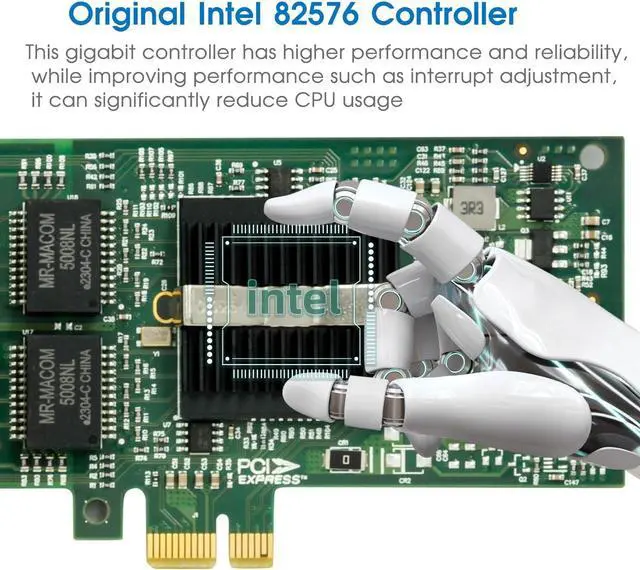 Alt view image 3 of 7 - 10Gb Network Card with Intel 82599ES Chip,Dual SFP+ Ports PCI Express Ethernet Adapter Support Windows Server/Linux/VMware, Compare to Intel X520-DA2
