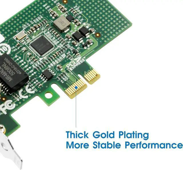 Alt view image 4 of 5 - Gigabit Network Card,10/100/1000Mbps Single Ports RJ45 Copper Ethernet Adapter, with Intel I210 Chipset, PCI-Express X1 NIC Support Windows Server/Freebsd/VMware